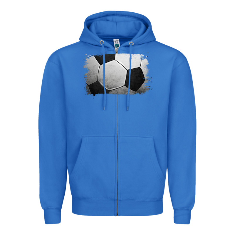 Soccer Brushstroke Zipper Hoodie by Jasminsmagicworld | Teevron