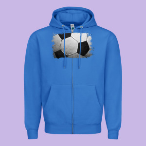 Soccer Brushstroke Zipper Hoodie Designed By Jasminsmagicworld