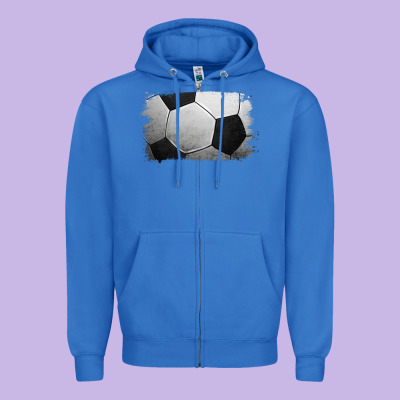 Soccer Brushstroke Zipper Hoodie Designed By Jasminsmagicworld