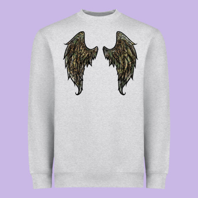 Leopard Camouflage Wings Heavyweight Sweatshirt Designed By Ranaportraitstore