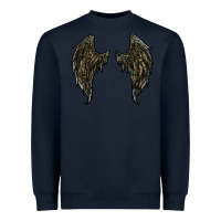 Navy leopard camouflage wings Heavyweight Sweatshirt - RanaPortraitStore