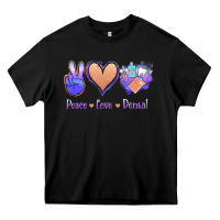 Black Peace Love Dental Heavy Core Tee - Jasminsmagicworld