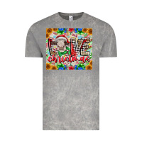 Cloud Rock Love Christmas cow Vintage Tee - CowhideDigitalArt