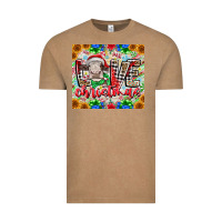 Vintage Coffee Love Christmas cow Vintage Tee - CowhideDigitalArt