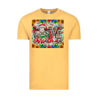 Vintage Mustard Love Christmas cow Vintage Tee - CowhideDigitalArt