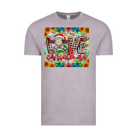 Vintage Zinc Love Christmas cow Vintage Tee - CowhideDigitalArt