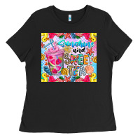 Black summer vibes with sweet tea Ladies Tee - CowhideDigitalArt
