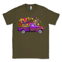 Army Green Mardi Gras Leopard Truck Classic Tee - FaDigitalArtStudio