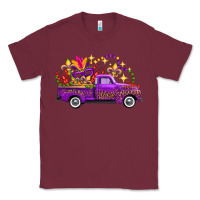 Burgundy Mardi Gras Leopard Truck Classic Tee - FaDigitalArtStudio