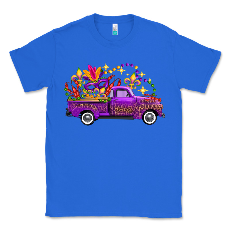 Mardi Gras Leopard Truck Classic Tee by FaDigitalArtStudio | Teevron