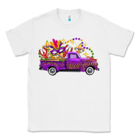 White Mardi Gras Leopard Truck Classic Tee - FaDigitalArtStudio