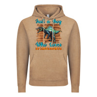 Vintage Coffee just a boy who loves baby spinosaurus Vintage Hoodie - Artiststas
