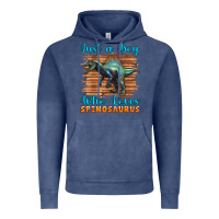 Vintage Denim just a boy who loves baby spinosaurus Vintage Hoodie - Artiststas