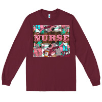 Burgundy Nurse Long Sleeve Tee - LillyAllenDesigns