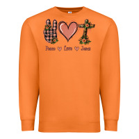 Carrot Peace Love Jesus Premium Sweatshirt - Jasminsmagicworld