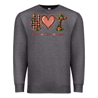 Charcoal Heather Peace Love Jesus Premium Sweatshirt - Jasminsmagicworld