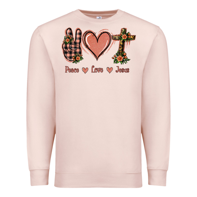 Peace Love Jesus Premium Sweatshirt by Jasminsmagicworld | Teevron