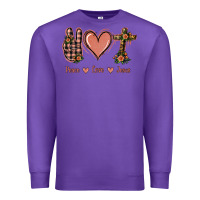 Purple Peace Love Jesus Premium Sweatshirt - Jasminsmagicworld