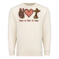 Sandshell Peace Love Jesus Premium Sweatshirt - Jasminsmagicworld