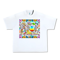 White The Pool Is My Happy Place Urban Heavy Tee - CowhideDigitalArt