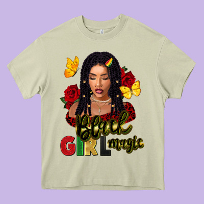 Black Girl Magic Heavy Core Tee Designed By Fadigitalartstudio