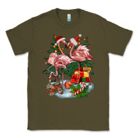 Army Green Christmas flamingo Classic Tee - BarkalooDesign