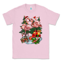 Bubblegum Pink Christmas flamingo Classic Tee - BarkalooDesign
