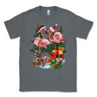 Charcoal Heather Christmas flamingo Classic Tee - BarkalooDesign