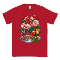 Red Christmas flamingo Classic Tee - BarkalooDesign