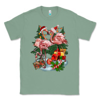 Sage Christmas flamingo Classic Tee - BarkalooDesign