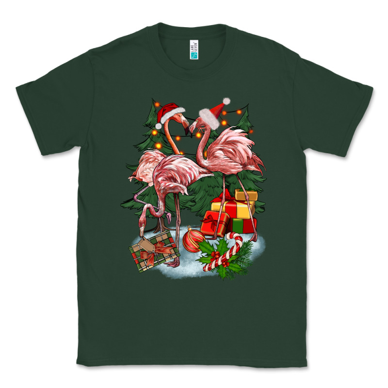 Christmas Flamingo Classic Tee by BarkalooDesign | Teevron