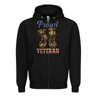 Black proud veteran camo shoes Zipper Hoodie - Jasminsmagicworld