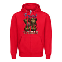 Red proud veteran camo shoes Zipper Hoodie - Jasminsmagicworld