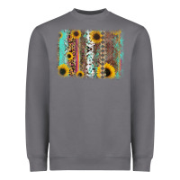 Storm aztec leopard turquoise sunflower background Heavyweight Sweatshirt - RanaPortraitStore