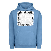 Pigment Pebble Blue cowhide frames background Urban Hoodie - RanaPortraitStore
