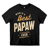 Black Mens Best Papaw Ever Funny Dad / Grandpa Heavy Core Tee - DesigneFamous