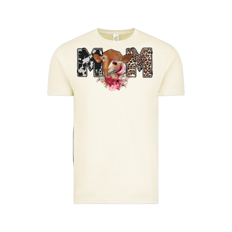 Mom Cow Vintage Tee by CowhideDigitalArt | Teevron