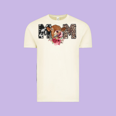 Mom Cow Vintage Tee Designed By Cowhidedigitalart