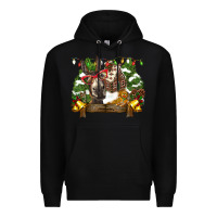 Black christmas donkey candy house Premium Hoodie - BarkalooDesign