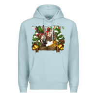 Blue Mist christmas donkey candy house Premium Hoodie - BarkalooDesign