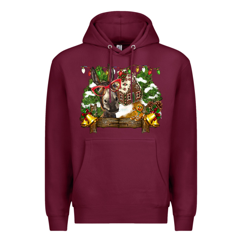 Christmas Donkey Candy House Premium Hoodie by BarkalooDesign | Teevron