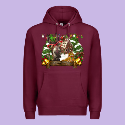 Christmas Donkey Candy House Premium Hoodie Designed By Barkaloodesign