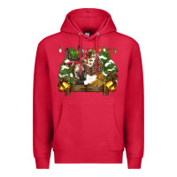 Cardinal christmas donkey candy house Premium Hoodie - BarkalooDesign