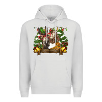 Dove Grey christmas donkey candy house Premium Hoodie - BarkalooDesign