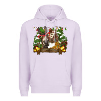 Lilac christmas donkey candy house Premium Hoodie - BarkalooDesign