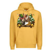 Mustard christmas donkey candy house Premium Hoodie - BarkalooDesign