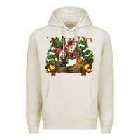 Oatmeal Heather christmas donkey candy house Premium Hoodie - BarkalooDesign