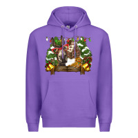 Purple christmas donkey candy house Premium Hoodie - BarkalooDesign