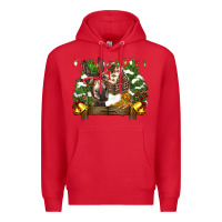 Red christmas donkey candy house Premium Hoodie - BarkalooDesign