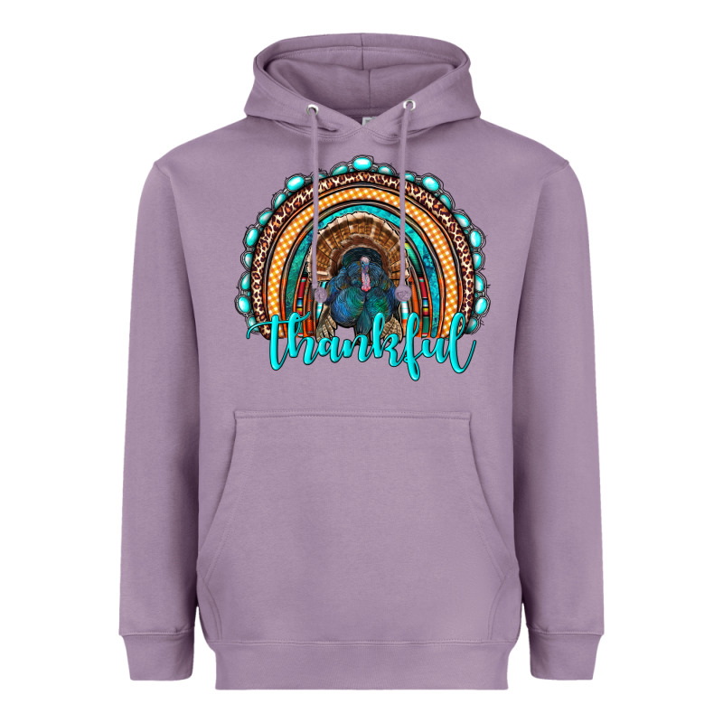 Western Thanksgiving Rainbow With Turkey Heavyweight Hoodie by RanaPortraitStore | Teevron